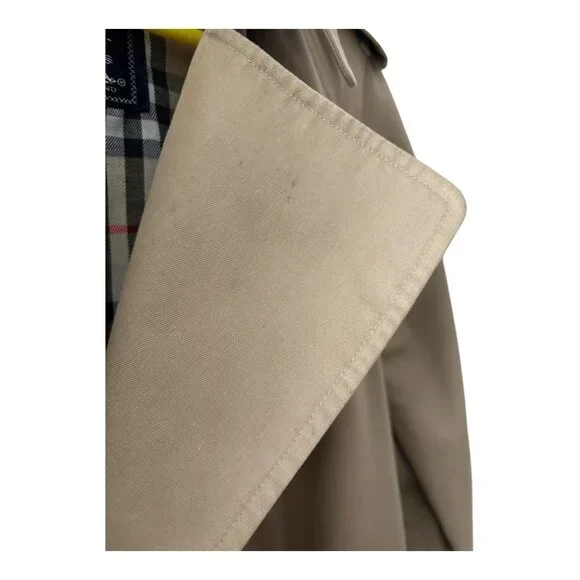 Vtg Burberrys Of London Womens Long Trench Coat Nova Check Trim Old Money 10 - Picture 5 of 9